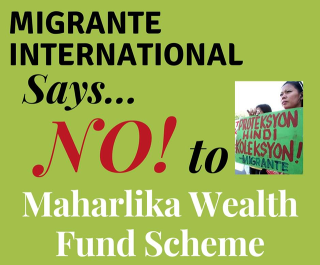 Maharlika Fund should be met with protests by OFWs and all Filipinos