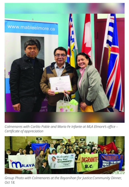 Colmenares in Vancouver: Trust, hope and struggle