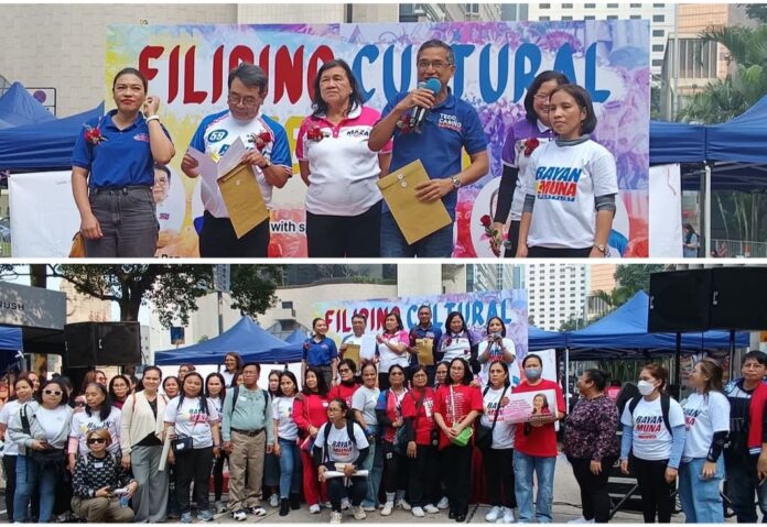 Bayan Muna Partylist Nominee Neri Colmenares joined the global proclamation of Bayan Muna and Makabayan 2025, with the Makabayan senatorial slate, held in Hong Kong on February 19, with the backing of various overseas Filipino workers organizations worldwide. (Photo: Bayan Muna Partylist)