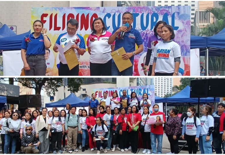 Bayan Muna Partylist Nominee Neri Colmenares joined the global proclamation of Bayan Muna and Makabayan 2025, with the Makabayan senatorial slate, held in Hong Kong on February 19, with the backing of various overseas Filipino workers organizations worldwide. (Photo: Bayan Muna Partylist)