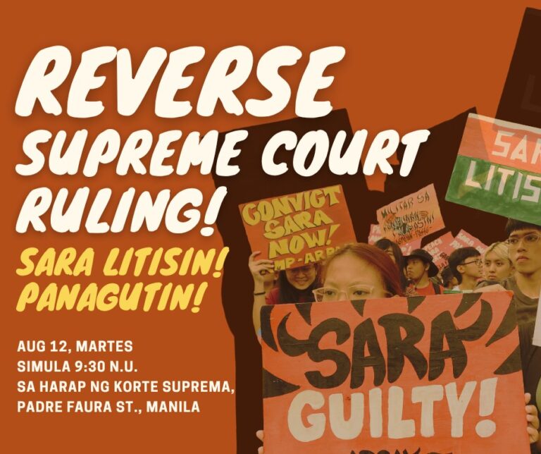 BAYAN to SC: Reverse Sara Duterte Impeachment Ruling