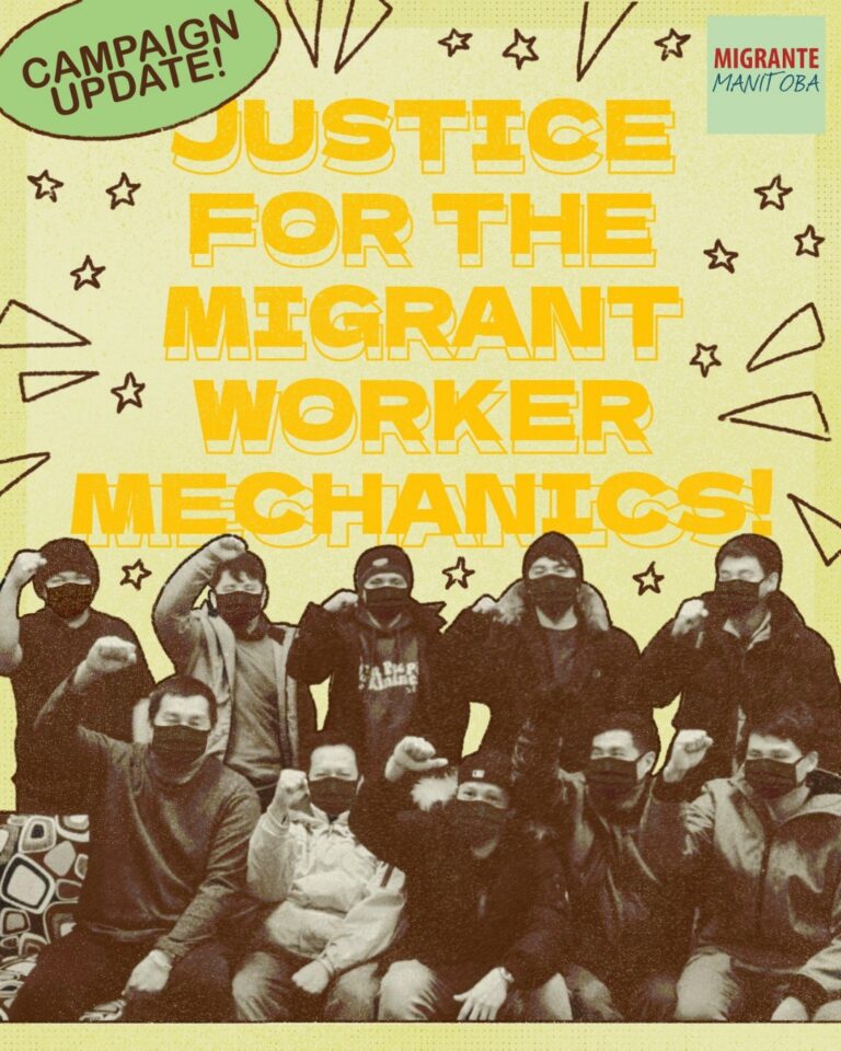 Campaign Update: Justice For the Migrant Worker Mechanics in Winnipeg and Regina!